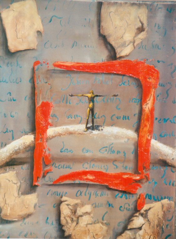 MADO II, gesso, oil & mixte